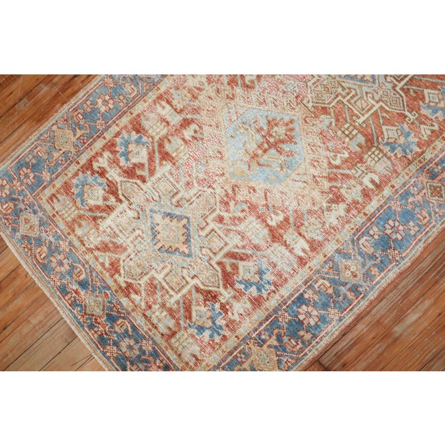 1920s Worn Heriz Rug - 2'11" x 4'1" For Sale - Image 4 of 18