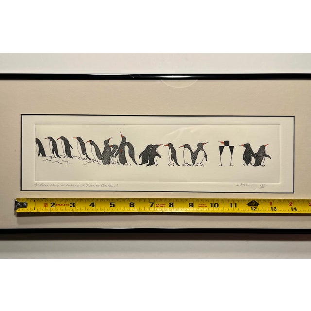 Paper Vintage Angie Whitson Signed & Numbered 185/500 "Sophistiguins" Collection Lithograph For Sale - Image 7 of 8