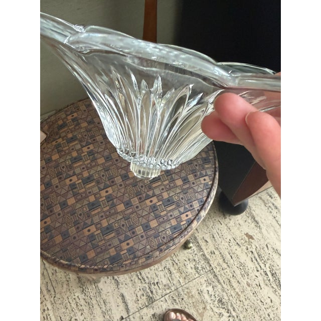 Metal Vintage 1970s Silver Plate Candelabra With Removable Crystal Cups — 40” High For Sale - Image 7 of 13