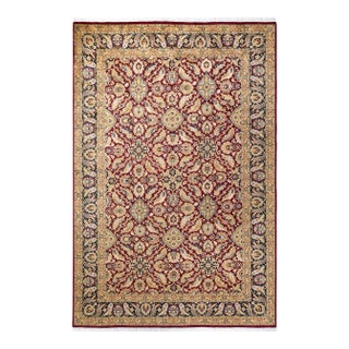 Mogul, One-of-a-Kind Hand-Knotted Area Rug - Red, 6' 1" x 9' 3" For Sale
