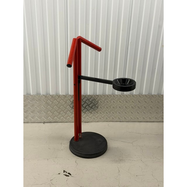 Vintage Modern Red and Black Metal Valet Coat Rack, 1980s For Sale - Image 18 of 18