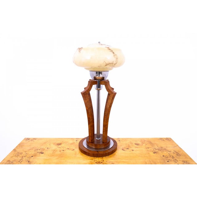 Art Deco Table Lamp, Poland, 1950s For Sale - Image 6 of 9