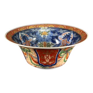 18th Century Edo Period Japanese Imari Bowl Trumpet-Shaped For Sale