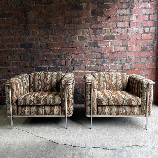 Bauhaus Le Corbusier for Jack Carwright Pair of Lc2 Club Chairs For Sale - Image 3 of 13
