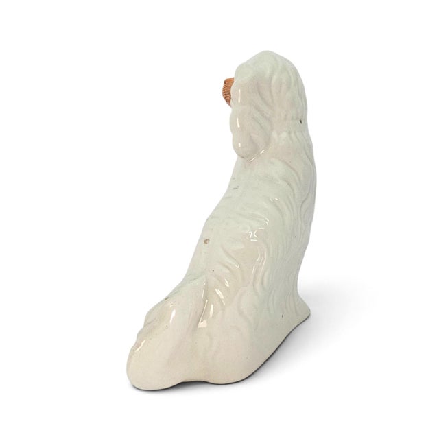 Mid-20th Century Staffordshire-Style King Charles Spaniel Mantel Dog 12" For Sale In San Francisco - Image 6 of 12