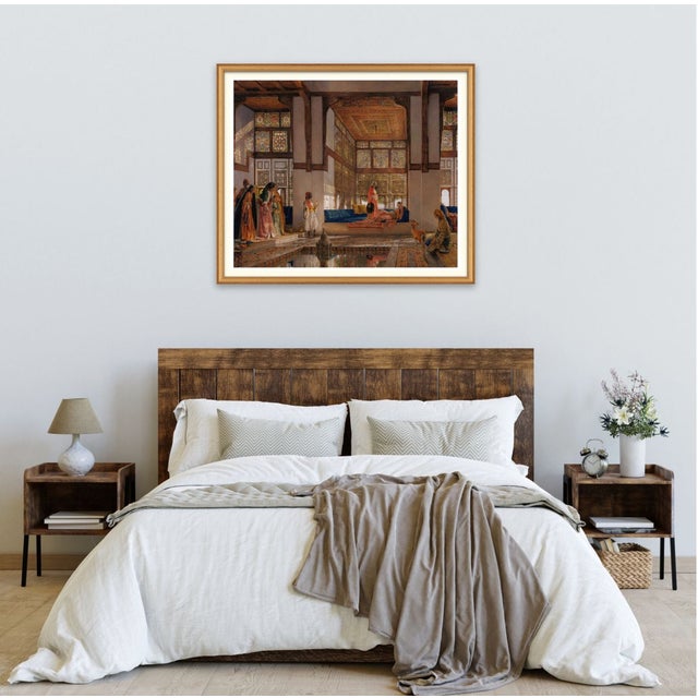 Atelier Aria Lumae John Frederick Lewis the Reception Cairo Egypt Grand Salon Scale Fine Art Gallery Board Print 40 X 32 For Sale - Image 16 of 18