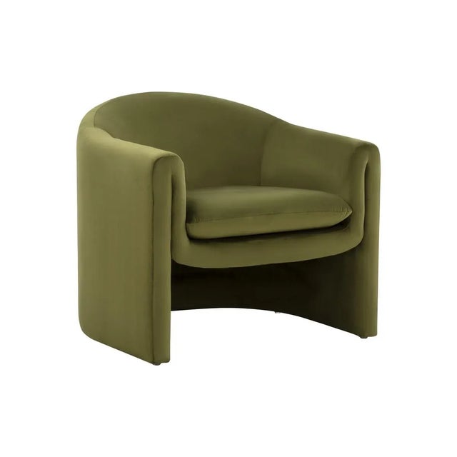 Contemporary Laylette Upholstered Accent Chair - Olive Green For Sale - Image 3 of 7