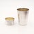 A sterling baby cup and napkin ring, France circa 1930. The cup measures 3.25" h x 2.5" d, and the napkin ring measures...