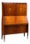 Vintage Drop-Leaf Cabinet in Exotic Wood and Brass, 1950s For Sale