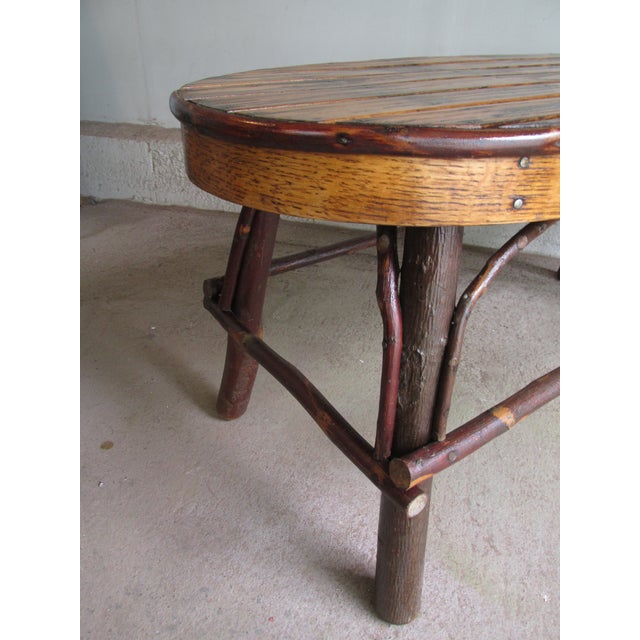Brown 1970s Vintage Adirondack Style Coffee Table For Sale - Image 8 of 11
