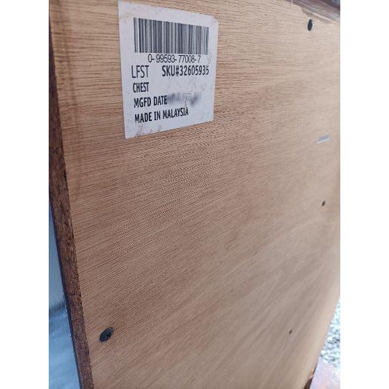 1990s Vintage Wood Chest 6 Drawer Dark Tone the Villa Collection For Sale - Image 5 of 7