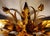 Floral Ceiling Light in Gilded Metal, Italy, 1970s For Sale - Image 6 of 15