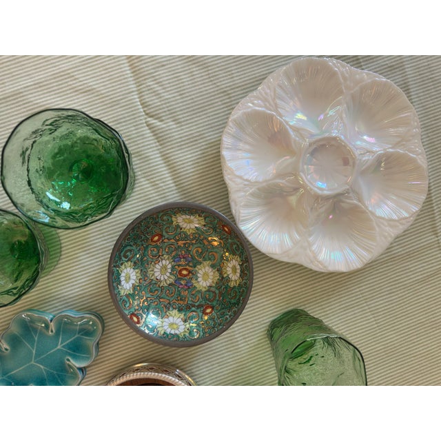 Vintage Iridescent Oyster Plate For Sale - Image 4 of 4