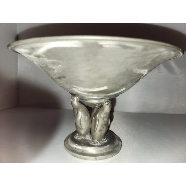 Mid-Century Danish Modern Pewter Footed Compote Bowl Deisgned by Einar Dragsted, Copenhagen, Denmark For Sale - Image 11 of 13