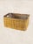1950s Vintage English Wicker Storage Basket With Wooden Handles For Sale - Image 5 of 7