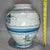 1930s Antique Chinese Blue & White Calligraphy Ceramic Storage Jar, Chinoiserie Decor Vessel For Sale - Image 5 of 9