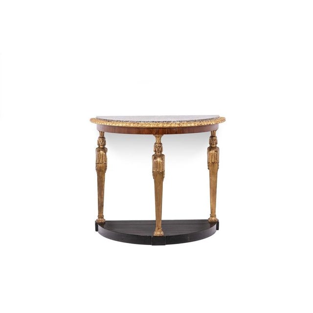 Antique Empire Style Console Table with Caryatids, 1880 For Sale - Image 10 of 10
