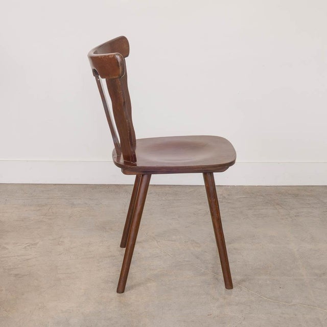 1950s French Wood Brutalist Chair For Sale - Image 9 of 11