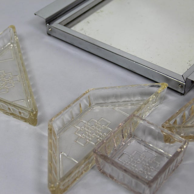 Silver French Art Deco Snack Tray, 1930s For Sale - Image 8 of 9