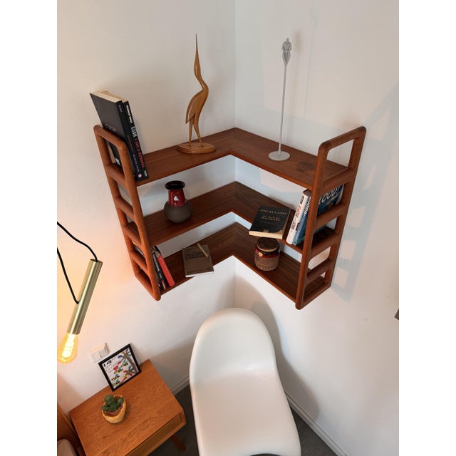 Brown Danish Teak Corner Shelf from Dyrlund, 1960s For Sale - Image 8 of 13