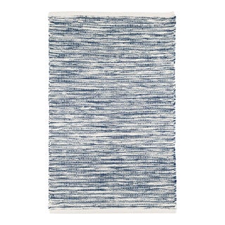 Dash & Albert by Annie Selke Tideline Navy Indoor/Outdoor Rug, 3' x 5' For Sale