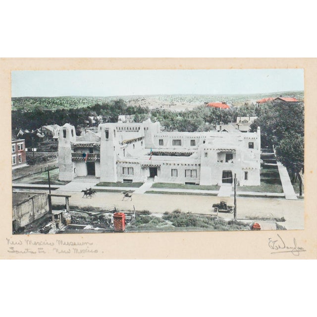 White Early Historical Colored Architectural Photograph of New Mexico Museum of Art, 20th Century For Sale - Image 8 of 9
