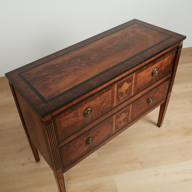 Neoclassical Inlaid Commode or Chest by Lillian August For Sale - Image 9 of 17