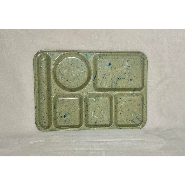 Vintage Texas Ware Dallas Green Confetti Melamine Plastic Divided Tray - Set of 2 For Sale In Greenville, SC - Image 6 of 10