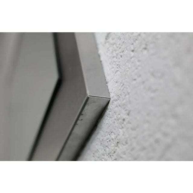 Space Age Stainless Steel Mirror, France, 1970s For Sale - Image 3 of 18