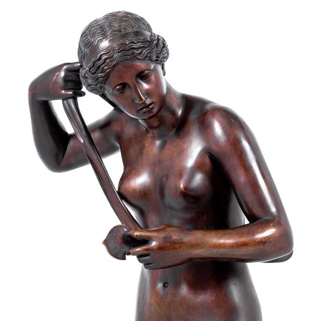 Italian "Venus with Sword of Mars" Patinated Bronze Sculpture, possibly cast by Chiurazzi, Naples, late 19th century. 50"...
