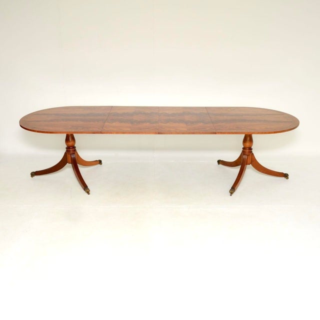 Hollywood Regency Antique Regency Brass Inlaid Extending Dining Table, 1930s For Sale - Image 3 of 12