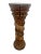 Brown Antique Italian Style Column Bust Plant Stand Pedestal Hand Carved Solid Wood For Sale - Image 8 of 12