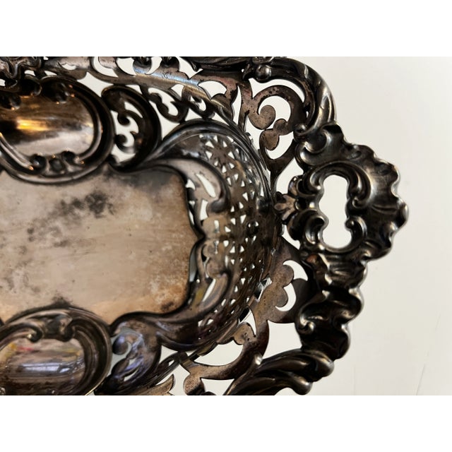 Beautiful cut out basket or server from Derby Silver Company, from Connecticut. 19th century, "Quadruple plate, 1233"...