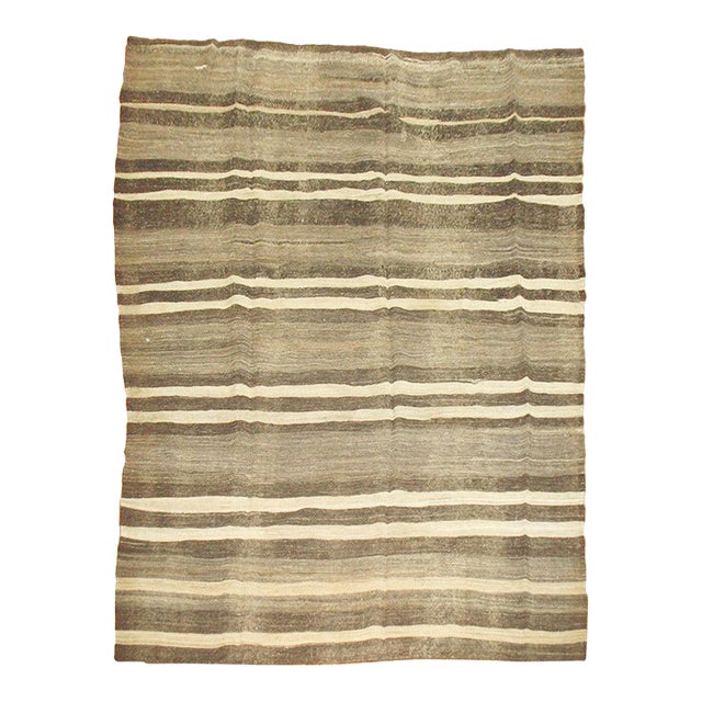 Zabihi Collection Vintage Turkish Kilim - 7'2" x 10' For Sale