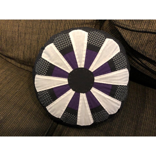 Art Deco Contemporary Patchwork Dresden Pillows - Set of 2 For Sale - Image 3 of 7