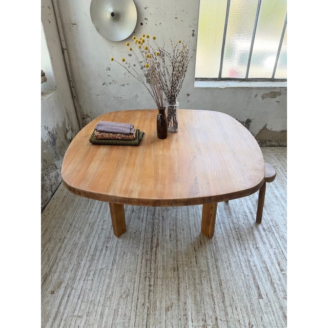 Constructivist Round Pine Table, 1950s For Sale - Image 11 of 18