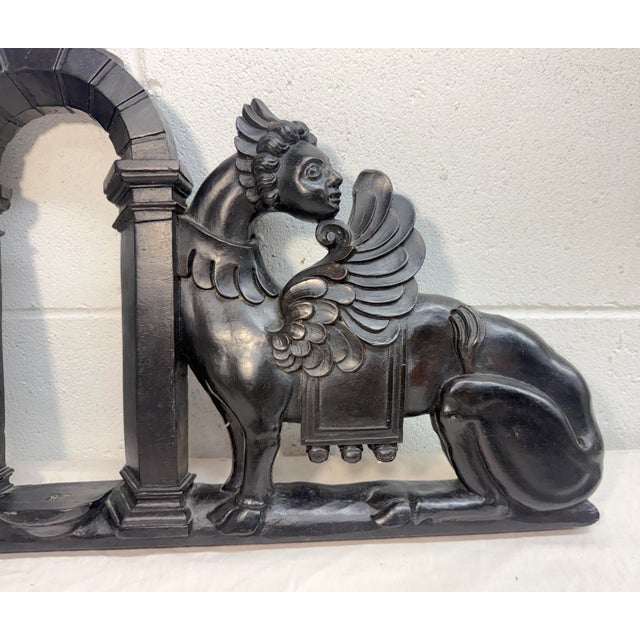 Antique 1800's Hand Carved Wood Architectural Salvage Sculpture Statue Pediment For Sale - Image 4 of 13
