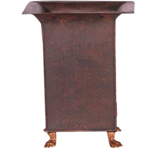 1990s Italian Rectangular Tole Footed Planter For Sale