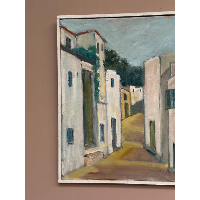 Arne Schultzberg, Street Scene, 1950s, Oil Painting on Canvas, Framed For Sale - Image 4 of 15