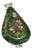 Green Teardrop Cloisonne Pendant For Sale