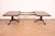 Baker Furniture Style French Regency Walnut and Burl Wood Double Pedestal Extension Dining Table, Newly Refinished For Sale In South Bend - Image 6 of 14
