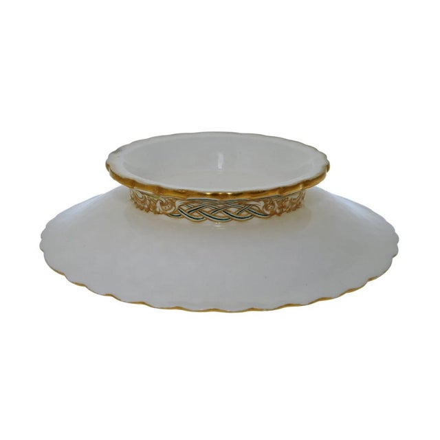 English Antique Minton Compote in Newcastle Pattern Centerpiece or Console Décor For Sale - Image 3 of 6