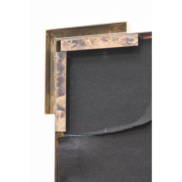 Vintage Mirror with Gold Brass Frame, 1960s For Sale - Image 5 of 7