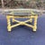 1970s Vintage Baker Furniture Scalloped Golden Yellow Coffee Table With Brass and Glass Top – 44“ For Sale - Image 5 of 11
