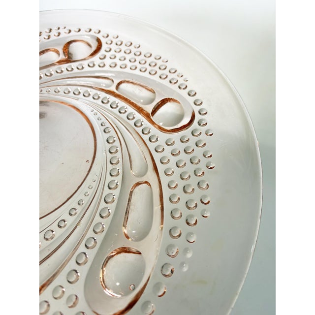 Glass Art Deco Vide-Poche in Pink Engraved Glass, 1930s For Sale - Image 7 of 10