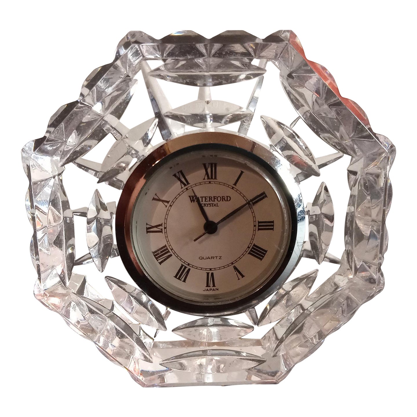 Vintage Waterford Crystal Quartz Clock Paperweight Chairish