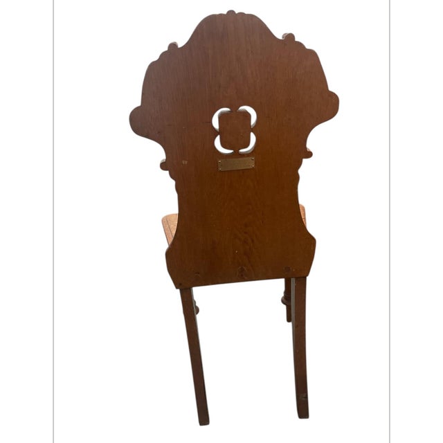 1970s Victorian Gothic Revival Oak Hall Chair - Presented by Eliza Pridham For Sale In West Palm - Image 6 of 8