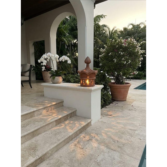 Vintage Terracotta Crown Lantern & Chimney Pot Architectural Element For Sale - Image 9 of 12