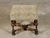 William and Mary Style English 1900s Stool with Turned Legs and X-Form Stretcher For Sale - Image 4 of 11