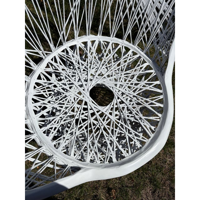 1970s Vintage Russel Woodward Spun Fiberglass Outdoor Peacock Chairs- A Pair For Sale - Image 11 of 12